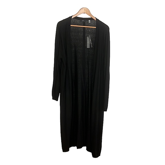 Tahari Sweaters - Tahari Long Black Wool Blend Sweater XL
